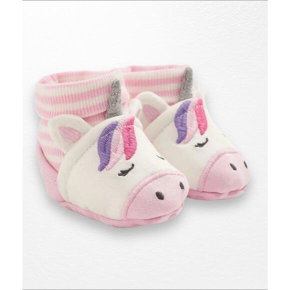 NWT JoJo Maman Bébé Unicorn Baby Slippers, 3-6 Months - Picture 7 of 7